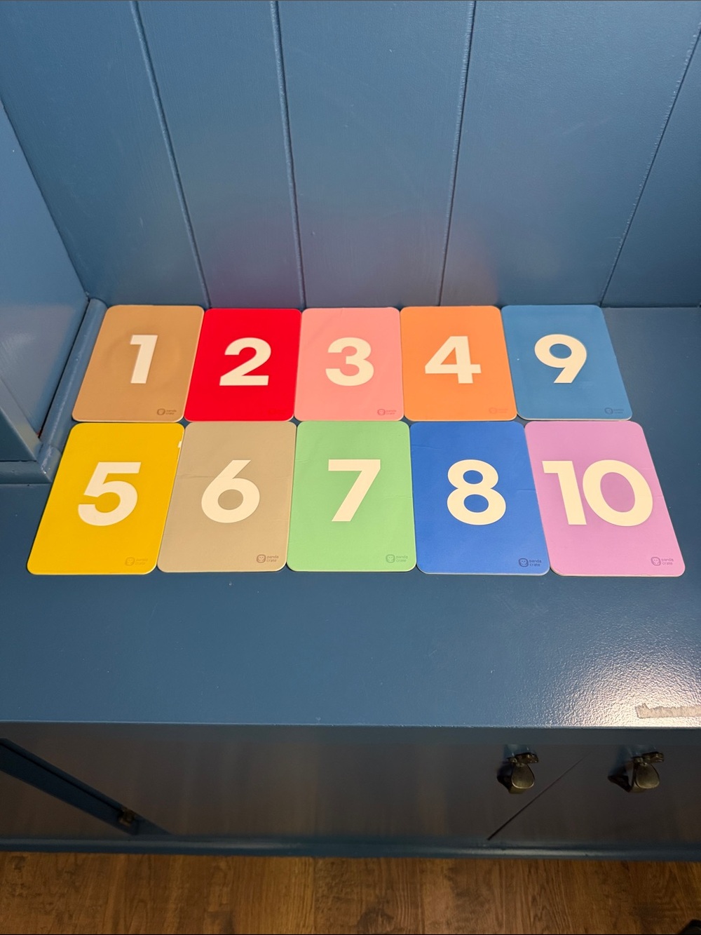 Pastel Number Learning Flash Cards Set - Multicolor